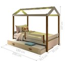 Ver imagem 3 de Bicama Montessoriana Solteiro LED Isa com Colchão MDF Branco e Mel Divaloto Móveis