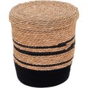 Ver imagem 4 de CESTA FIBRA PRETO 3PÇ COM TAMPA