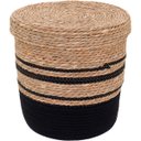 Ver imagem 3 de CESTA FIBRA PRETO 3PÇ COM TAMPA