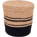 Ver imagem 2 de CESTA FIBRA PRETO 3PÇ COM TAMPA