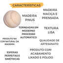Ver imagem 3 de 2 Esferas Bolinhas Bolas De Madeira Pinus 120mm