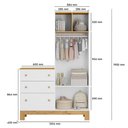 Ver imagem 5 de Berço Americano Mini Cama 4315 e Guarda Roupa com Cômoda 4970 Ambiente Q Encanto Slim Branco