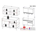 Ver imagem 5 de Armário de Cozinha Compacta 120cm com Leds Veneza Up Multimóveis V2012 Preto/Branco