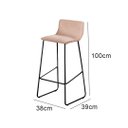 Ver imagem 2 de Conjunto 3 Banquetas Dubai em Linho Bege e Metal Preto