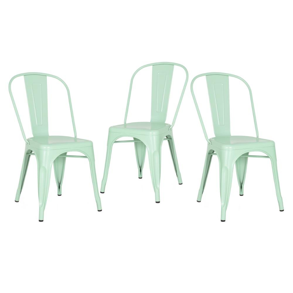 Kit 3 Cadeiras Iron Tolix - Verde Claro