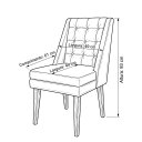 Ver imagem 5 de Cadeira Estofada para Sala de Jantar Paris Suede - Élpis Móveis - Azul Marinho
