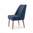 Ver imagem 3 de Cadeira Estofada para Sala de Jantar Paris Suede - Élpis Móveis - Azul Marinho