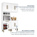Ver imagem 4 de Cozinha Completa 3 Peças 7 Portas 1 Gaveta MDP 121,5cm Branco Kaiki Móveis