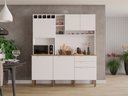 Ver imagem 4 de Armário de Cozinha 6 Portas 2 Gavetas New Topázio Salleto Branco