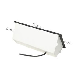 Balizador de Embutir 308 Com Grade Área Externa G9 9x15cm Branco - 4