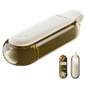 Porta Remedio Comprimido Capsula Estojo Compartimento Divisoria Bolsa Mala Viagem Portatil Seguro Re