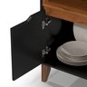 Aparador Cantinho do Café Flow Buffet com 2 Portas com Pés Pinus - Preto com Freijó - 5