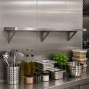 Ver imagem 4 de Kit 2 Prateleiras Inox de Parede 100x20cm Aço Inox Escovado