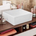 Ver imagem 3 de Cuba de Apoio para Banheiro 42,7cmx42,7cmx15cm sem Mesa Ouro Fino