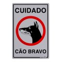 Ver imagem 1 de Placa de Sinalização 20x30 cm Cão Bravo Bemfixa
