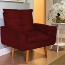 Ver imagem 1 de Poltrona Opala Larissa para Amamentação Decorativa Tecido Suede Para, Quarto,sala de Estar e Recepçã