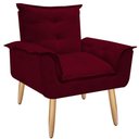 Ver imagem 2 de Poltrona Opala Larissa para Amamentação Decorativa Tecido Suede Para, Quarto,sala de Estar e Recepçã