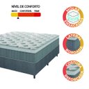 Ver imagem 5 de Cama Box Casal Queen Colchão Molas Ensacadas Ômega 158x198x70cm Cinza/branco Hellen