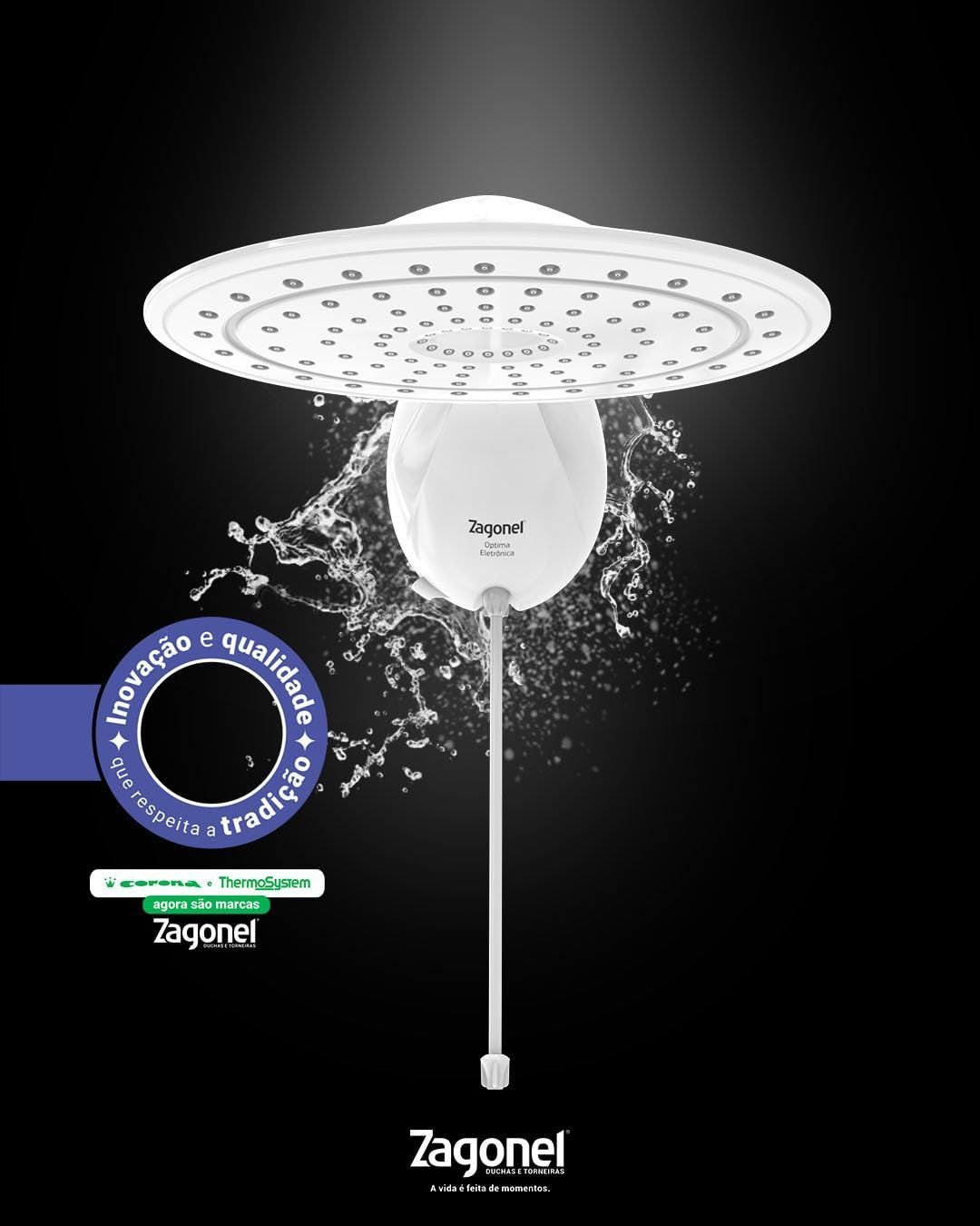 Ducha Optima Eletronica 7700w 220v Branco Zagonel - 5
