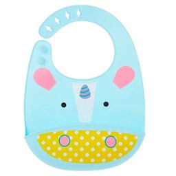 Babador de Silicone com Compartimento para Migalhas - Design Unicornio - 2