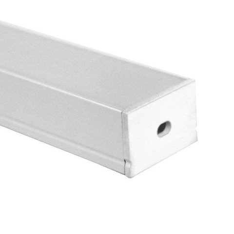 Perfil Sobrepor Alumínio Branco 30x20mm para Fita de Led 1 Metro
