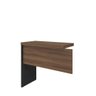 Mesa de Escritório em L Cor Nature/preto (mesa Reta 1,50 + Mesa Auxiliar) 1,50×1,60m – sem Gavetas I - 2