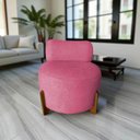 Ver mais imagens de Poltrona Decorativa Mônaco Suede Rosa