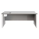 Ver imagem 6 de Mesa Executiva para Escritório Diretor com Caixa de Tomadas Porta Objetos 200cm Corporate Cinza Sagrado e Branco