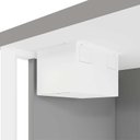 Ver mais imagens de Mesa Executiva para Escritório Diretor com Caixa de Tomadas Porta Objetos 200cm Corporate Cinza Sagrado e Branco