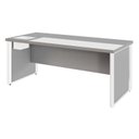 Ver imagem 2 de Mesa Executiva para Escritório Diretor com Caixa de Tomadas Porta Objetos 200cm Corporate Cinza Sagrado e Branco