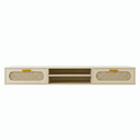 Ver imagem 4 de Rack Santorini Suspenso com 2 Gavetas 180cm Nicho Decorativo Sala de Estar:off White