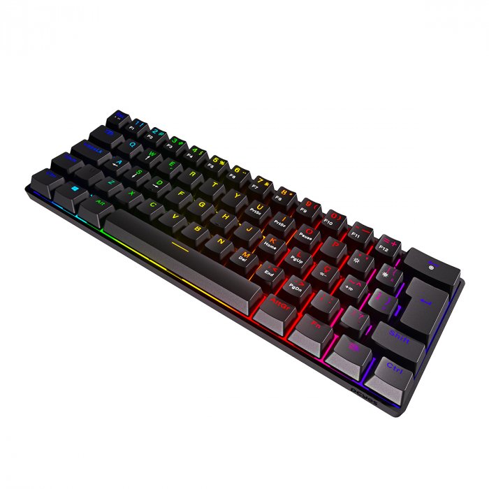 TECLADO MECANICO 60% ZOT OUTEMU RED HOTSWAP LED RGB - PZOHRDRGB - ABNT2 - 2