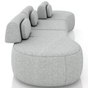 Ver imagem 6 de Sofá 5 Lugares Orgânico para Sala Living 326cm Vasti M03 Linho Cinza - Lyam Decor