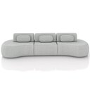 Ver imagem 3 de Sofá 5 Lugares Orgânico para Sala Living 326cm Vasti M03 Linho Cinza - Lyam Decor