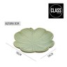 Jogo 2 Travessa Folha Decorativa Verde Cerâmica 16,5cm Class Home - 4
