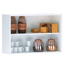 Ver imagem 3 de Armário Aéreo Multiuso Lux 80cm 100% Mdf 02 Portas Branco