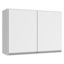 Ver imagem 2 de Armário Aéreo Multiuso Lux 80cm 100% Mdf 02 Portas Branco
