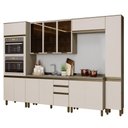 Ver imagem 1 de Cozinha Modulada Connect 6 Peças Duna/Cristal com Torre Quente 2 Fornos - Móveis Henn