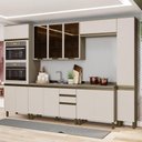 Ver imagem 2 de Cozinha Modulada Connect 6 Peças Duna/Cristal com Torre Quente 2 Fornos - Móveis Henn