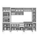 Ver imagem 3 de Cozinha Modulada Connect 6 Peças Duna/Cristal com Torre Quente 2 Fornos - Móveis Henn