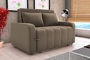 Ver imagem 1 de Sofá Cama Amora Veludo Cappuccino E434 - Matrix