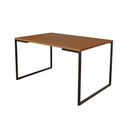 Ver imagem 1 de Mesa de Jantar Industrial Base Ferro Preto Tampo 137x90 Canela
