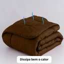 Ver imagem 3 de Edredom Casal Queen 6 Peças Fino para Verão Função Cobre Leito Marrom Casa Dona