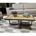 Ver imagem 3 de Mesa de Centro Retangular Paris Industrial Champagne com Mdf