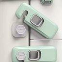 Ver imagem 2 de Trava de Segurança Gaveta Geladeira Kit 3 Unidades Protege Criança Bebe Infantil Armario Evita Acide