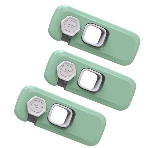 Trava de Segurança Gaveta Geladeira Kit 3 Unidades Protege Criança Bebe Infantil Armario Evita Acide