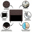 Ver imagem 3 de Cabeceira Cama Box King Size Sarah 195cm com Frame Suede Marrom - Abmaza