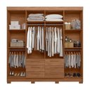 Ver imagem 5 de Guarda-Roupa com 8 Portas e 6 Gavetas Paranavaí Marrom/Jatoba