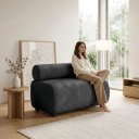 Ver imagem 3 de Sofá Namoradeira e Poltrona Decorativa para Sala Nara Suede D03 - D'Rossi