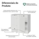Ver imagem 3 de Balcão de Canto 1 Porta (sem Tampo) Branco Vik Madesa